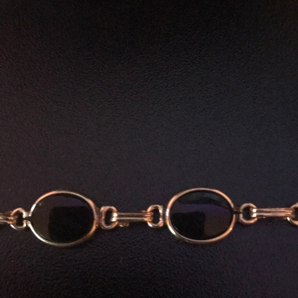 Vintage 12k gold onyx bracelet - Picture 4 of 8